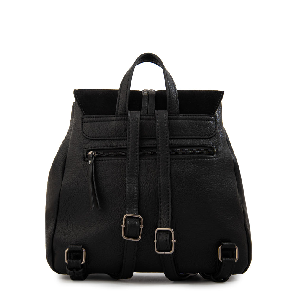 Mochila con tapa indonesia pequeña negro especial