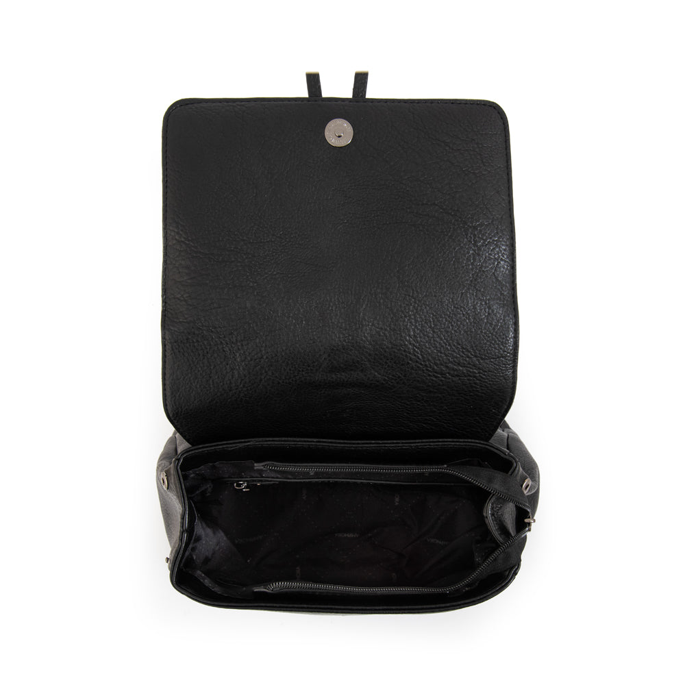 Mochila con tapa indonesia pequeña negro especial