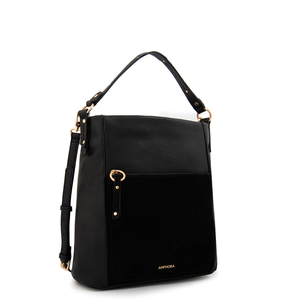 Cartera tote corte recto asmara mediana negro
