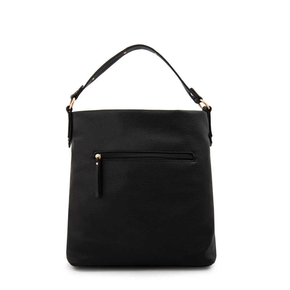 Cartera tote corte recto asmara mediana negro
