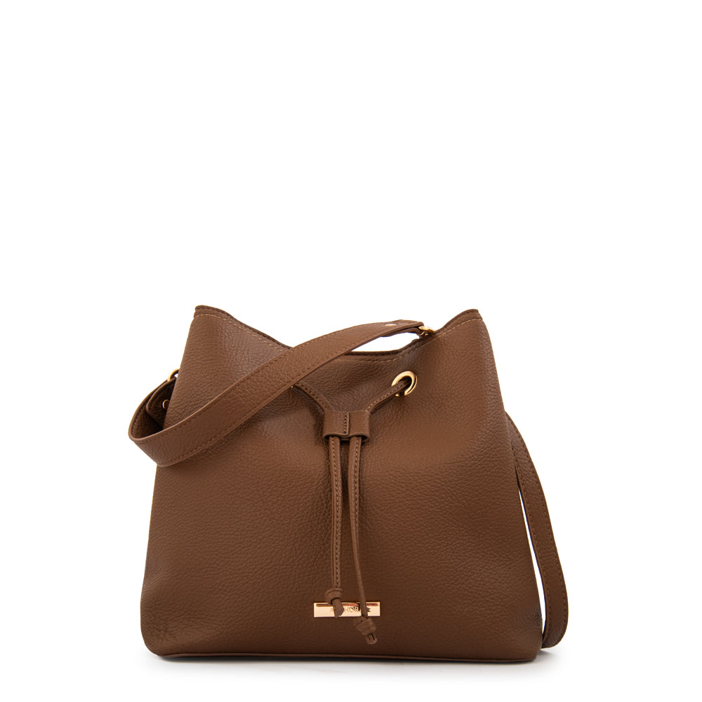 Cartera bandolera bruselas mediana café oscuro