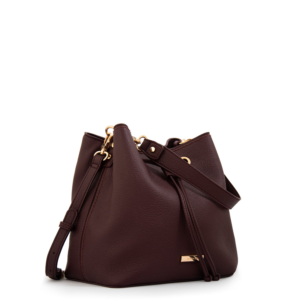 Cartera bandolera bruselas mediana burdeo
