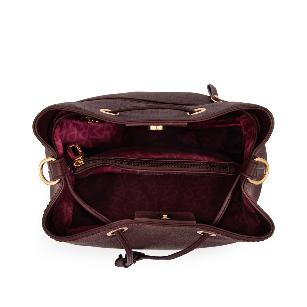 Cartera bandolera bruselas mediana burdeo