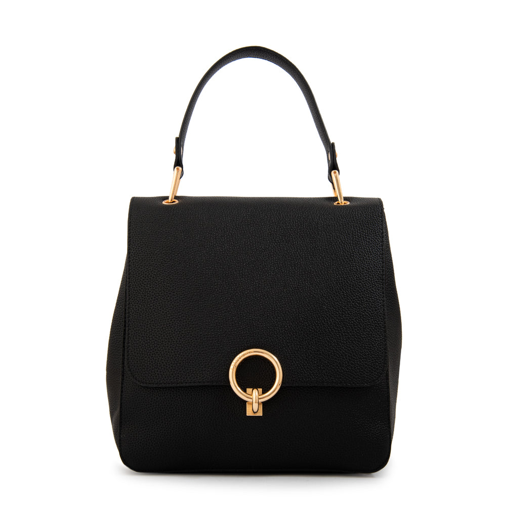 Mochila con tapa libia mediana negro