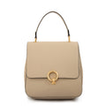 Mochila con tapa libia mediana beige
