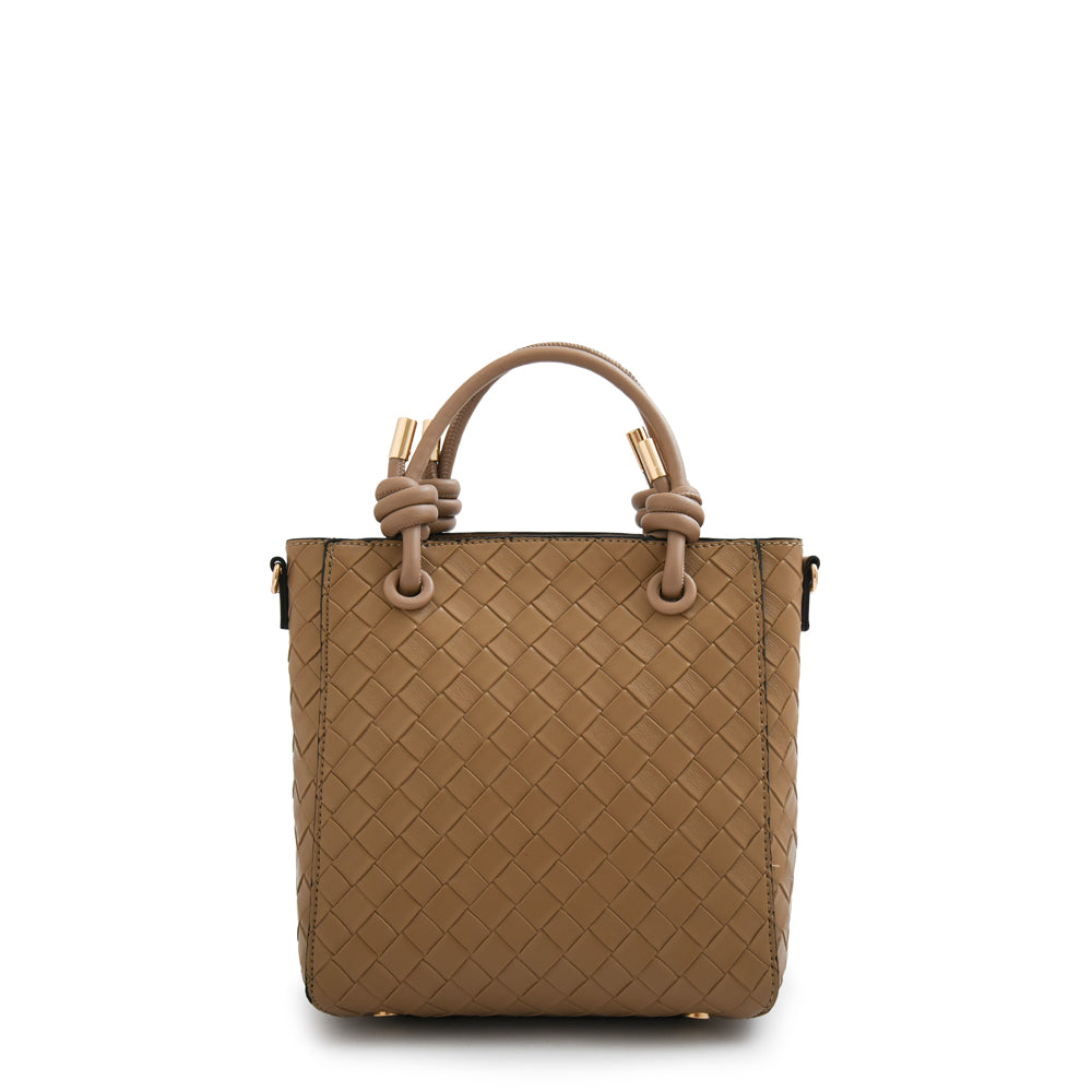 Cartera bandolera italia pequeña beige oscuro