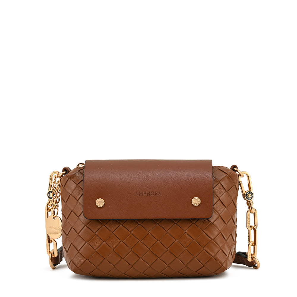 Cartera bandolera pequeña audrey café