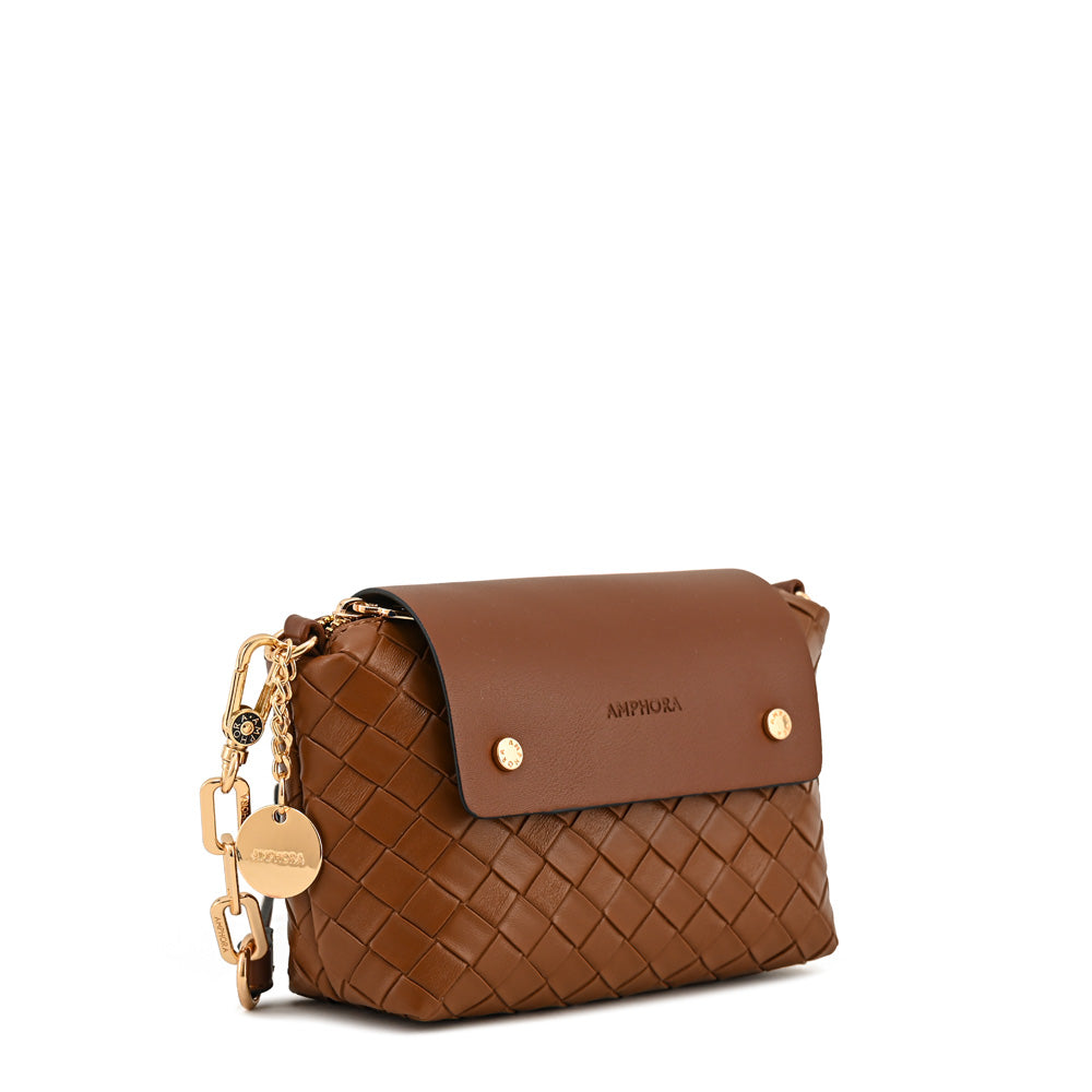 Cartera bandolera pequeña audrey café