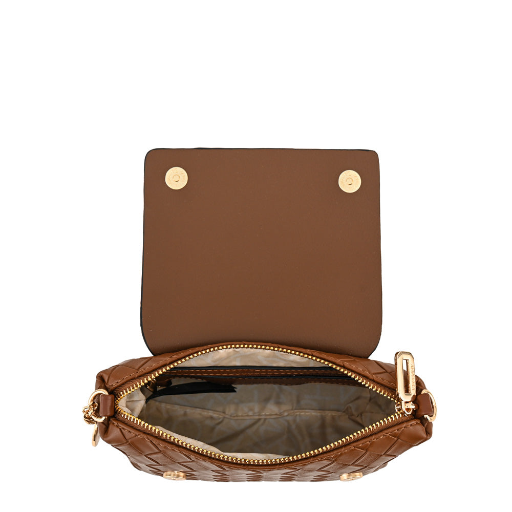 Cartera bandolera pequeña audrey café