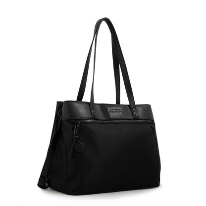 Cartera Dos Asas tres divisiones paula negro especial