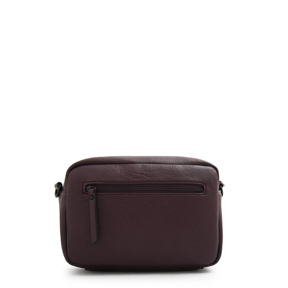 Cartera bandolera paula mediana burdeo