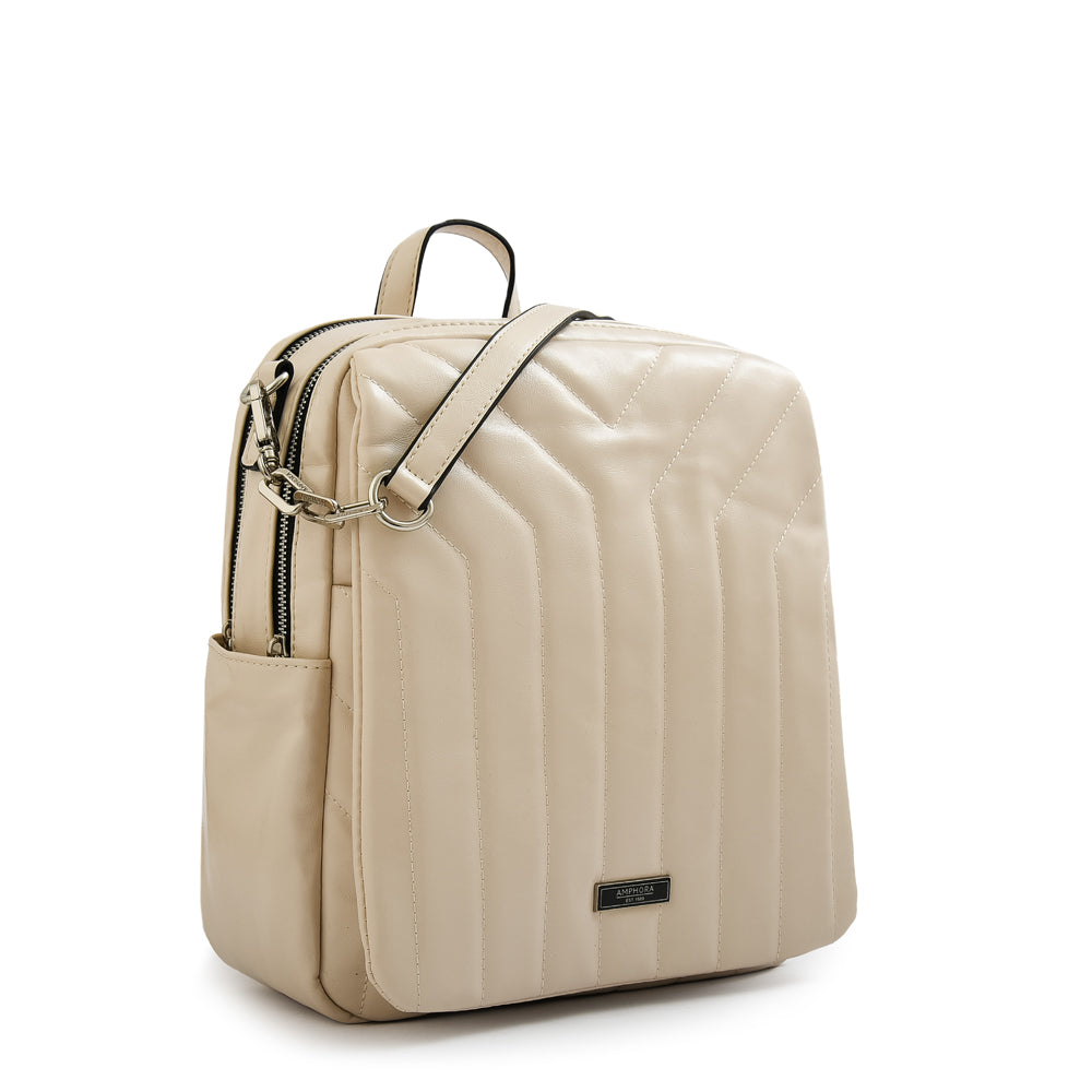 Mochila armenia mediana blanco crudo