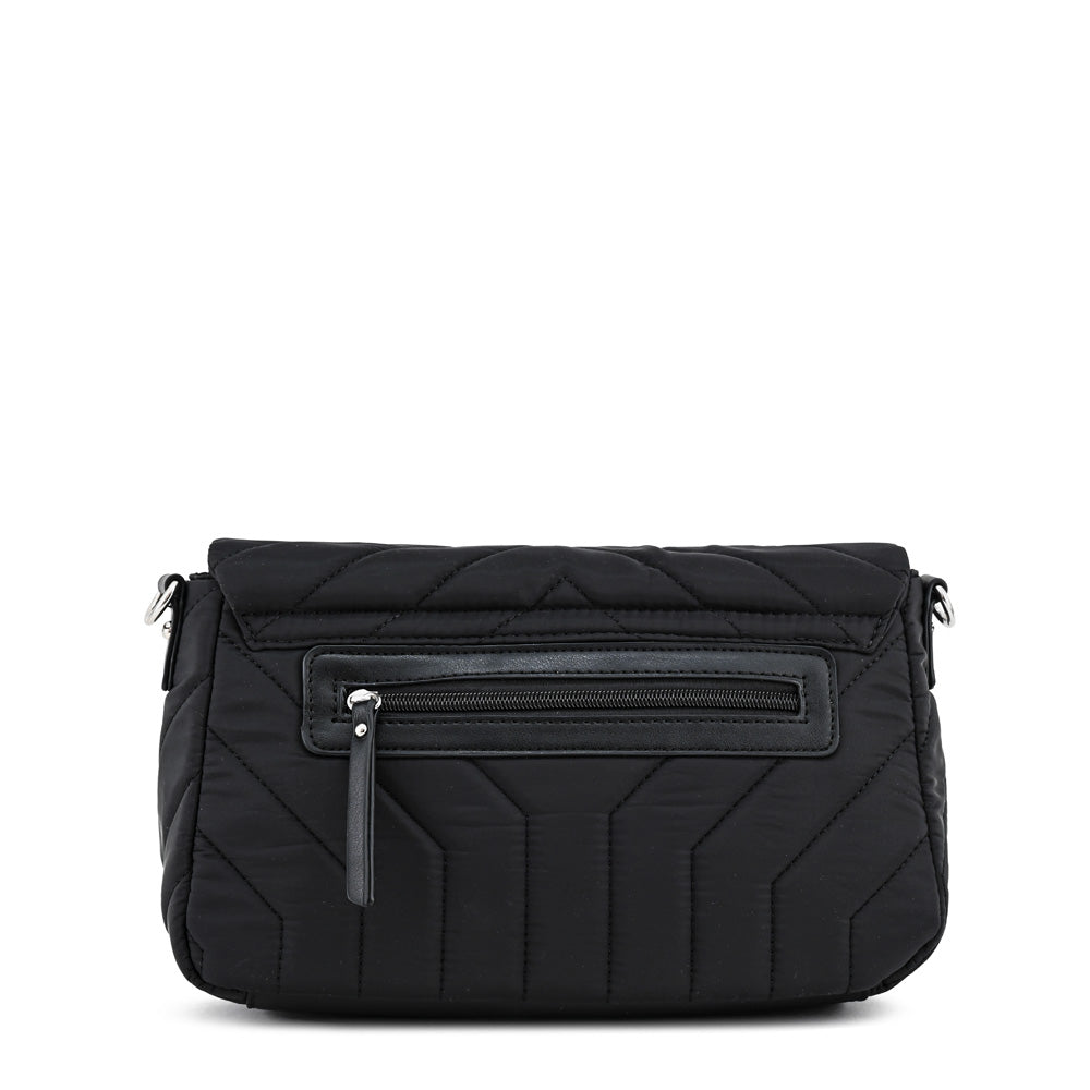 Cartera bandolera con tapa armenia mediana negro especial