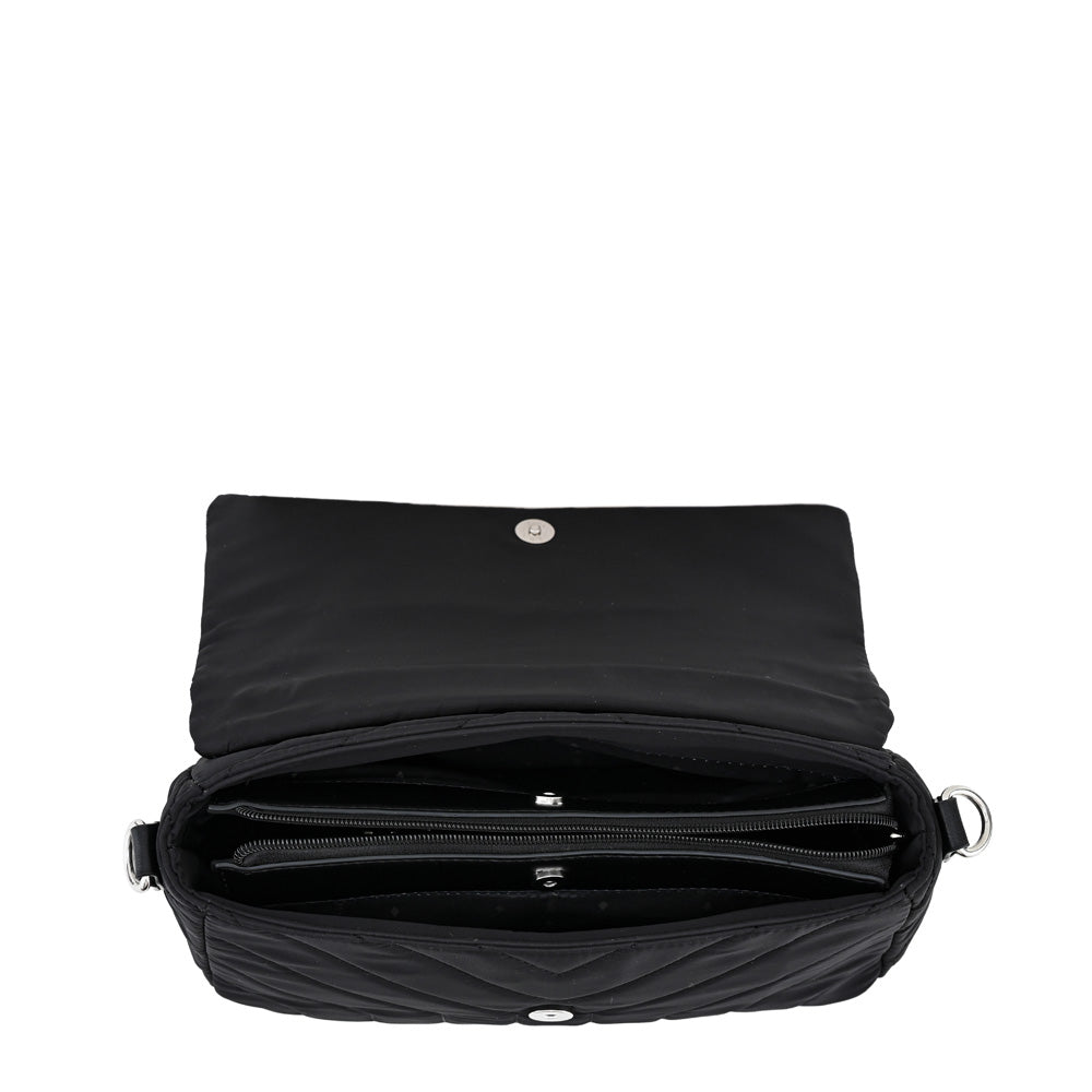 Cartera bandolera con tapa armenia mediana negro especial