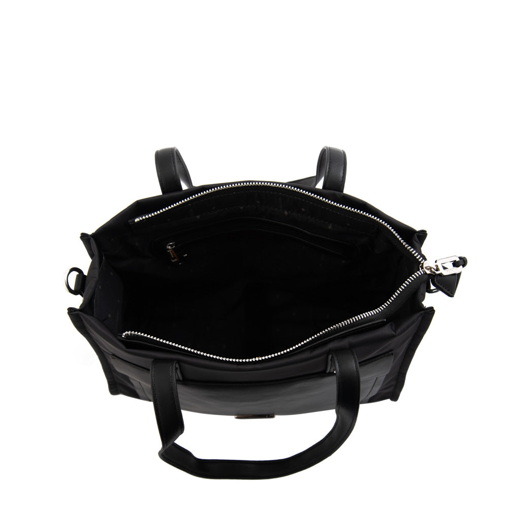 Cartera tote mediana praga negro