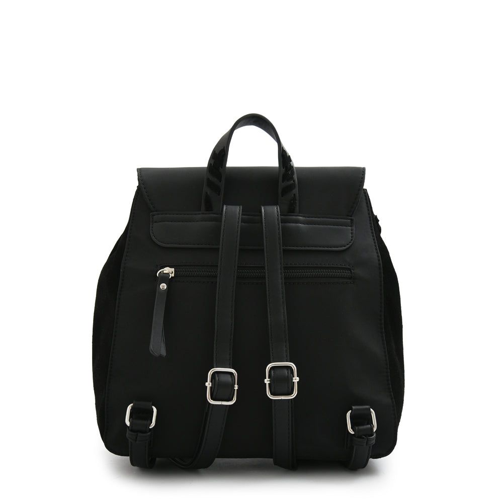 Mochila con tapa etiopia mediana negro especial