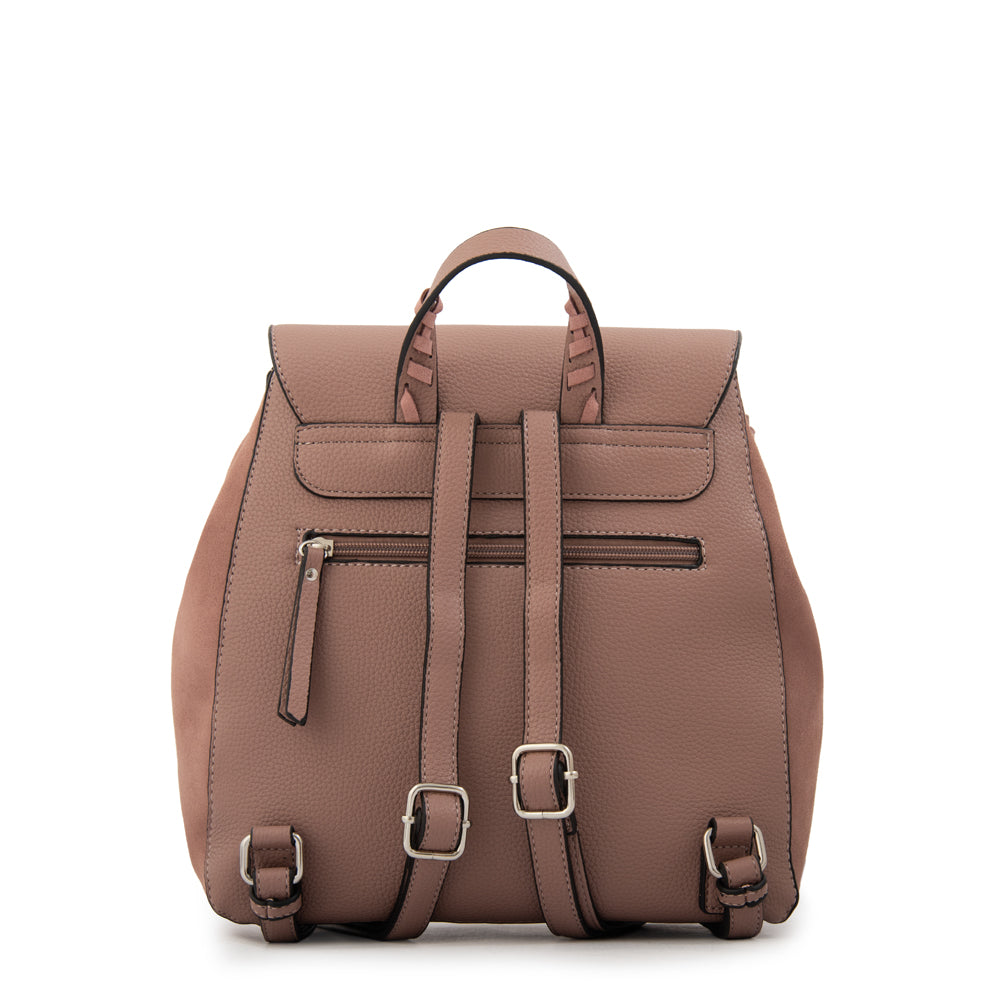 Mochila con tapa etiopia mediana rosa viejo