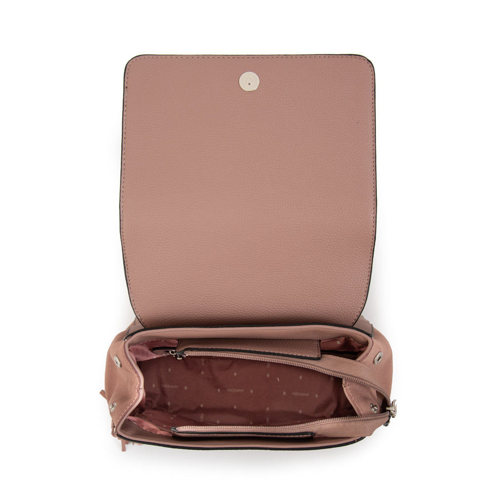 Mochila con tapa etiopia mediana rosa viejo