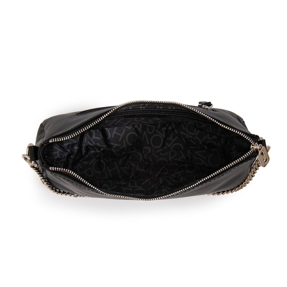 Cartera corte oval bonnie mediana negro