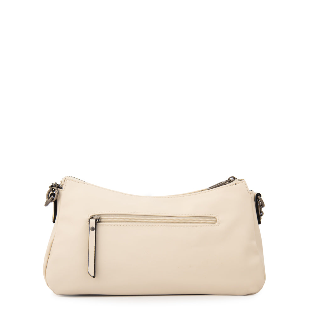Cartera corte oval bonnie mediana blanco crudo