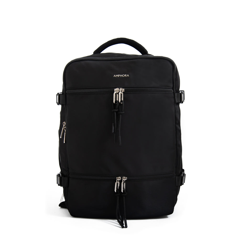 Mochila travel con tapa grande vesta negro