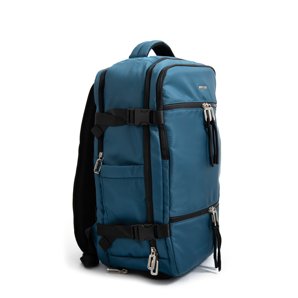 Mochila Travel con tapa vesta grande denim