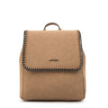 Mochila con tapa maya mediana taupe