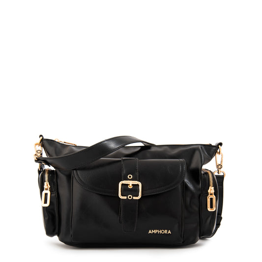 Cartera Bandolera mediana krista negro