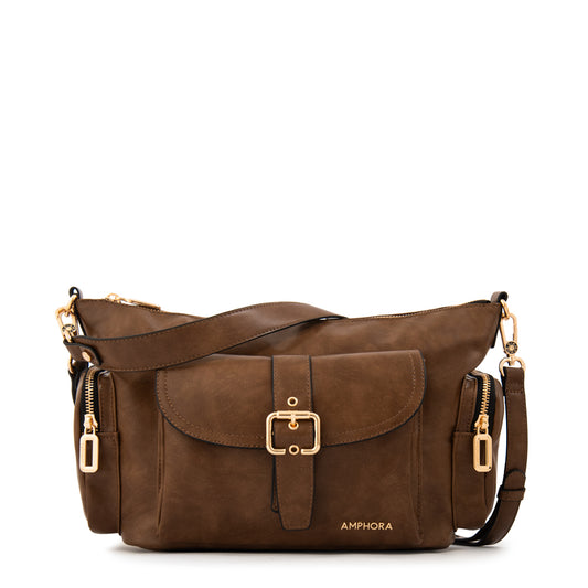 Cartera Bandolera mediana krista café