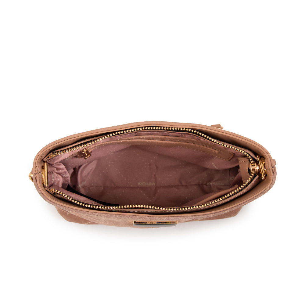 Cartera bandolera judy pequeña rosa viejo