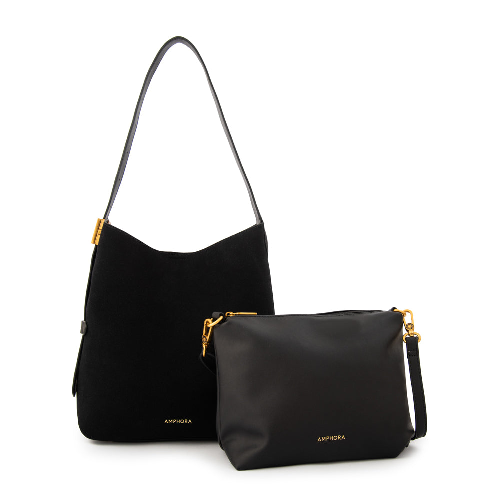 Cartera Corte Recto mediana brisy negro