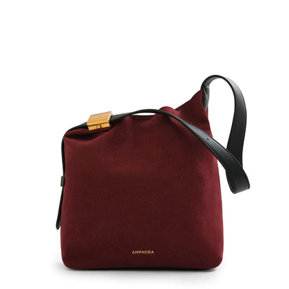 Cartera Corte Recto mediana brisy burdeo