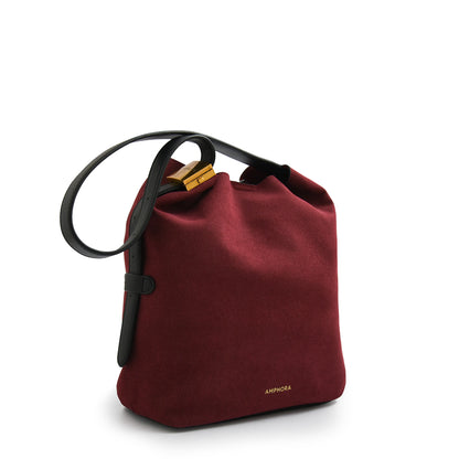 Cartera Corte Recto mediana brisy burdeo