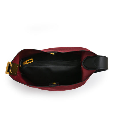 Cartera Corte Recto mediana brisy burdeo