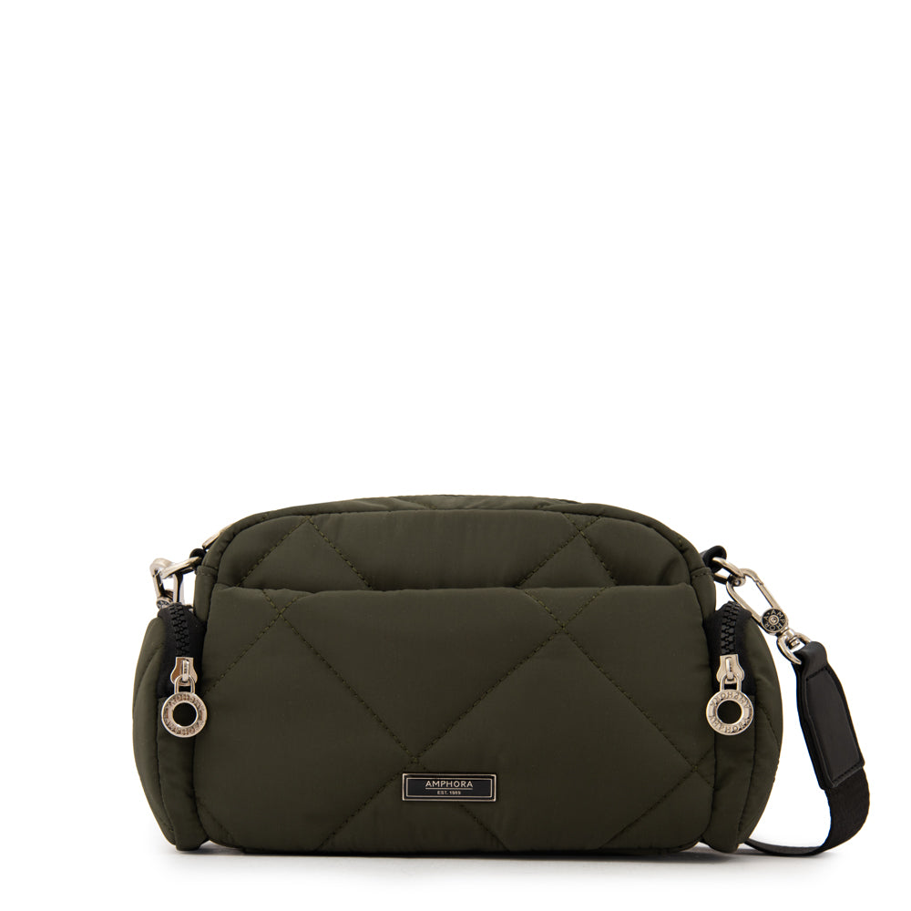 Cartera bandolera laurie mediana verde oliva