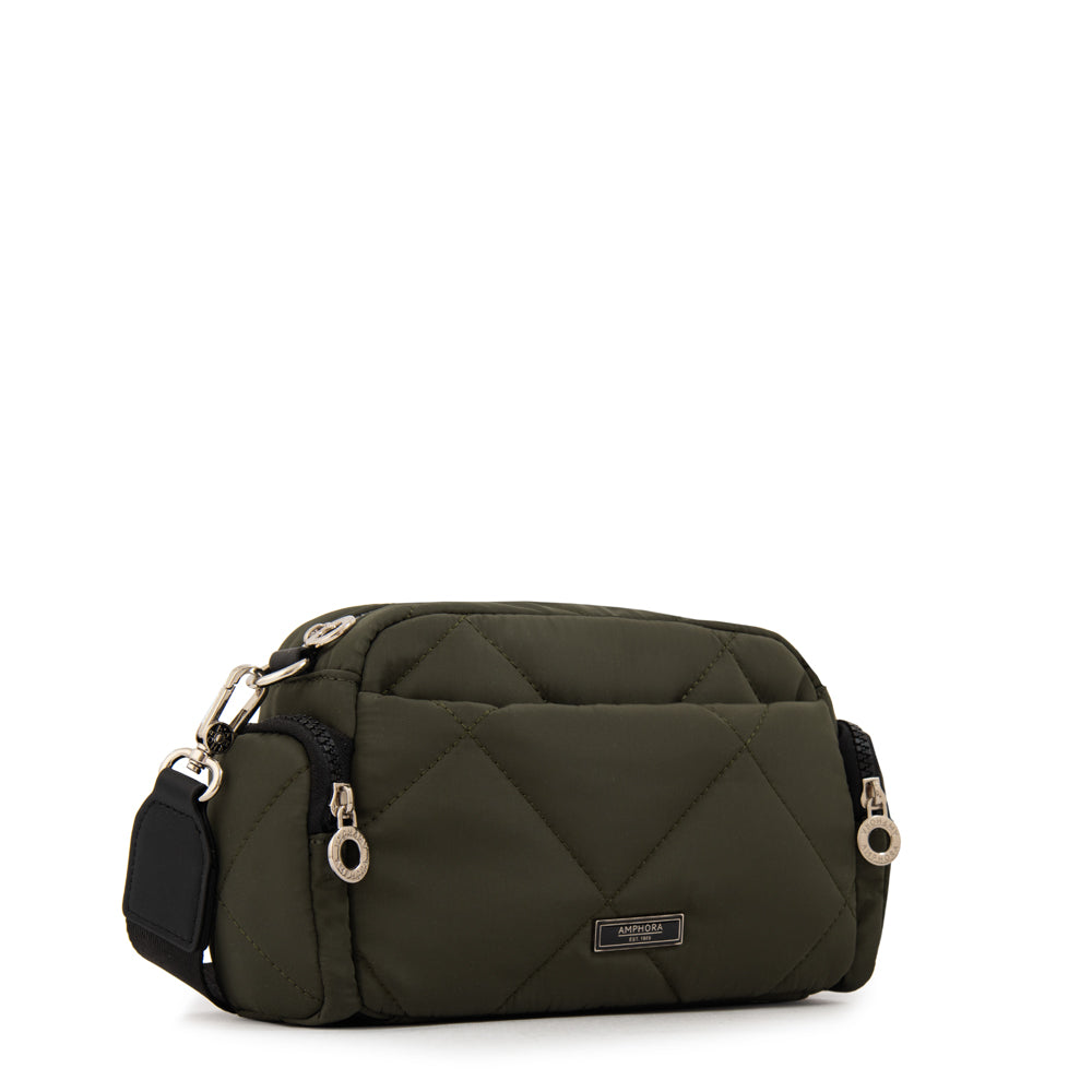 Cartera bandolera laurie mediana verde oliva