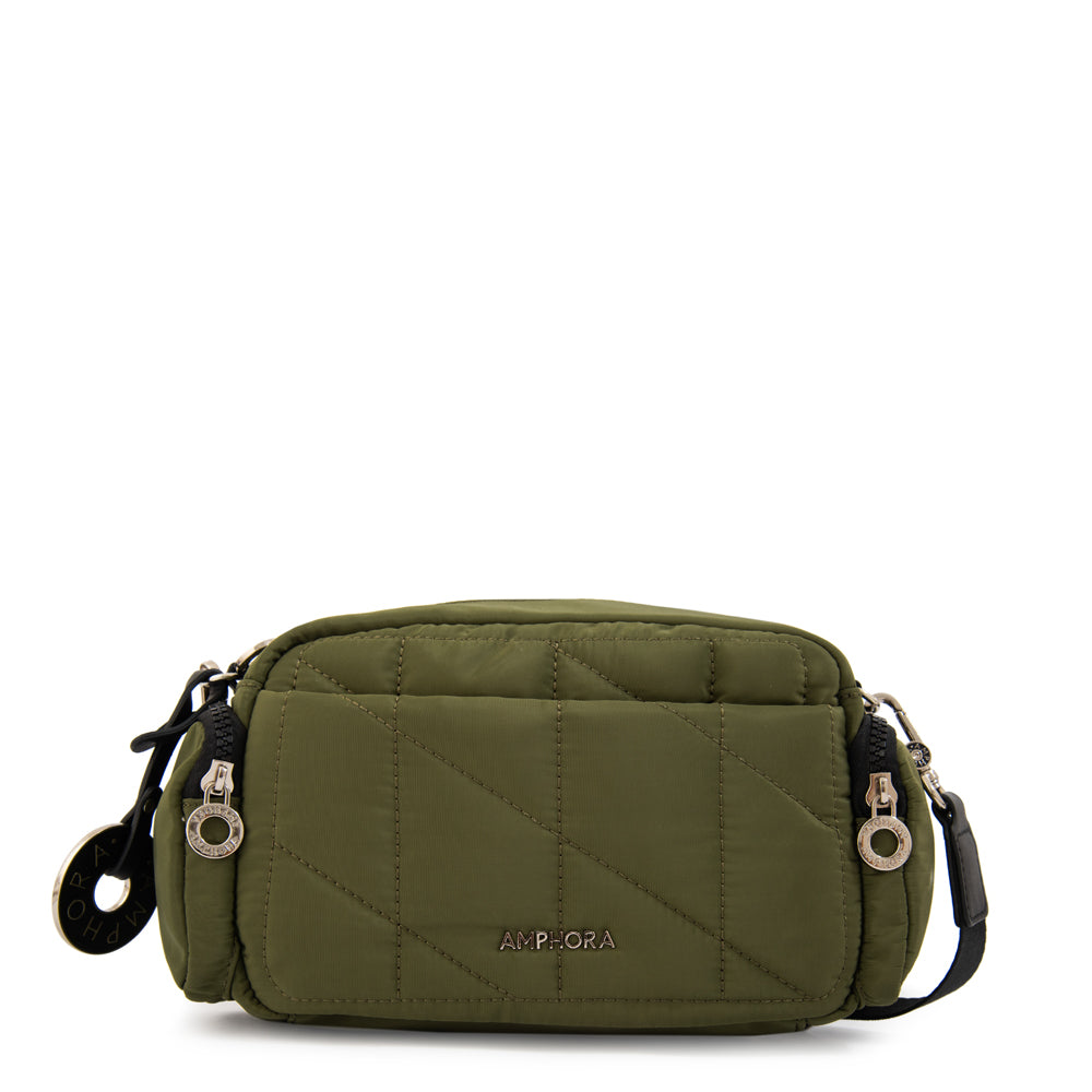 Cartera bandolera alexandra mediana verde oliva