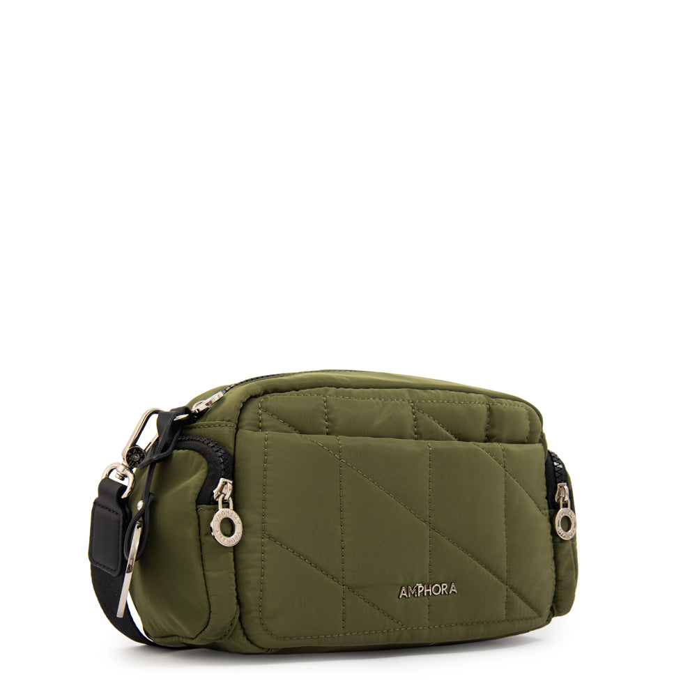 Cartera bandolera alexandra mediana verde oliva