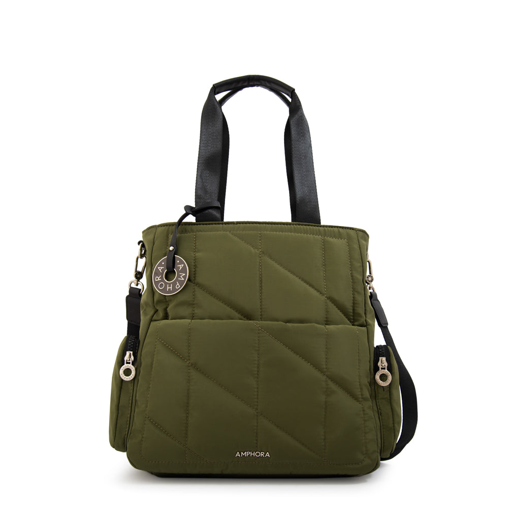 Cartera tote alexandra verde oliva