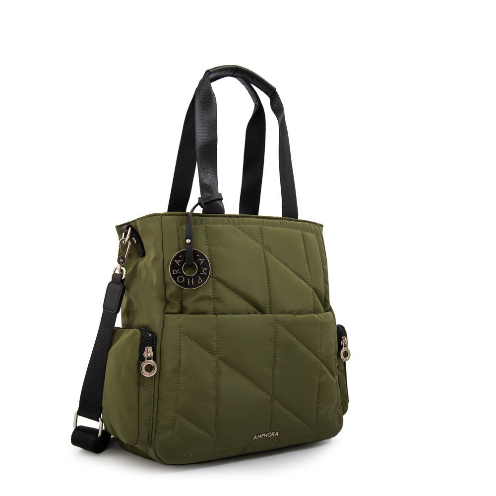Cartera tote alexandra verde oliva