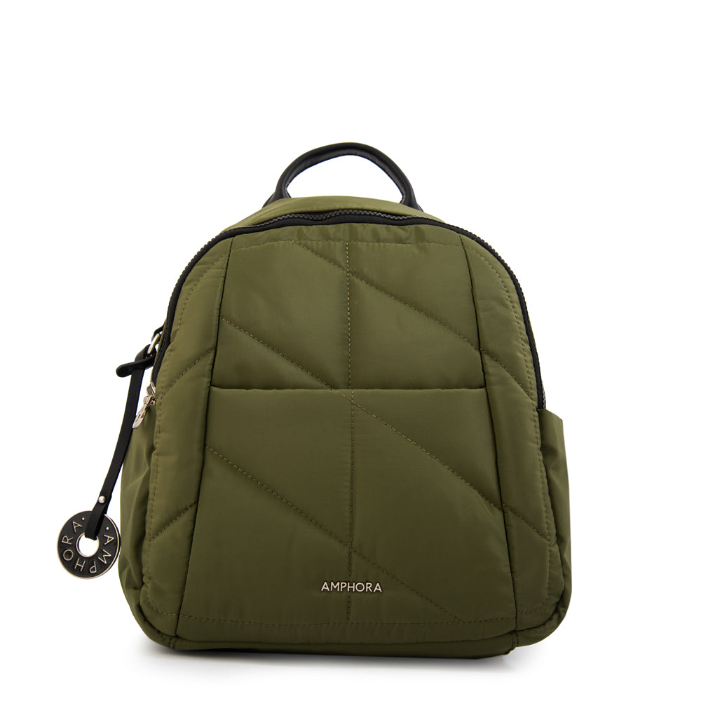 Mochila alexandra mediana verde oliva
