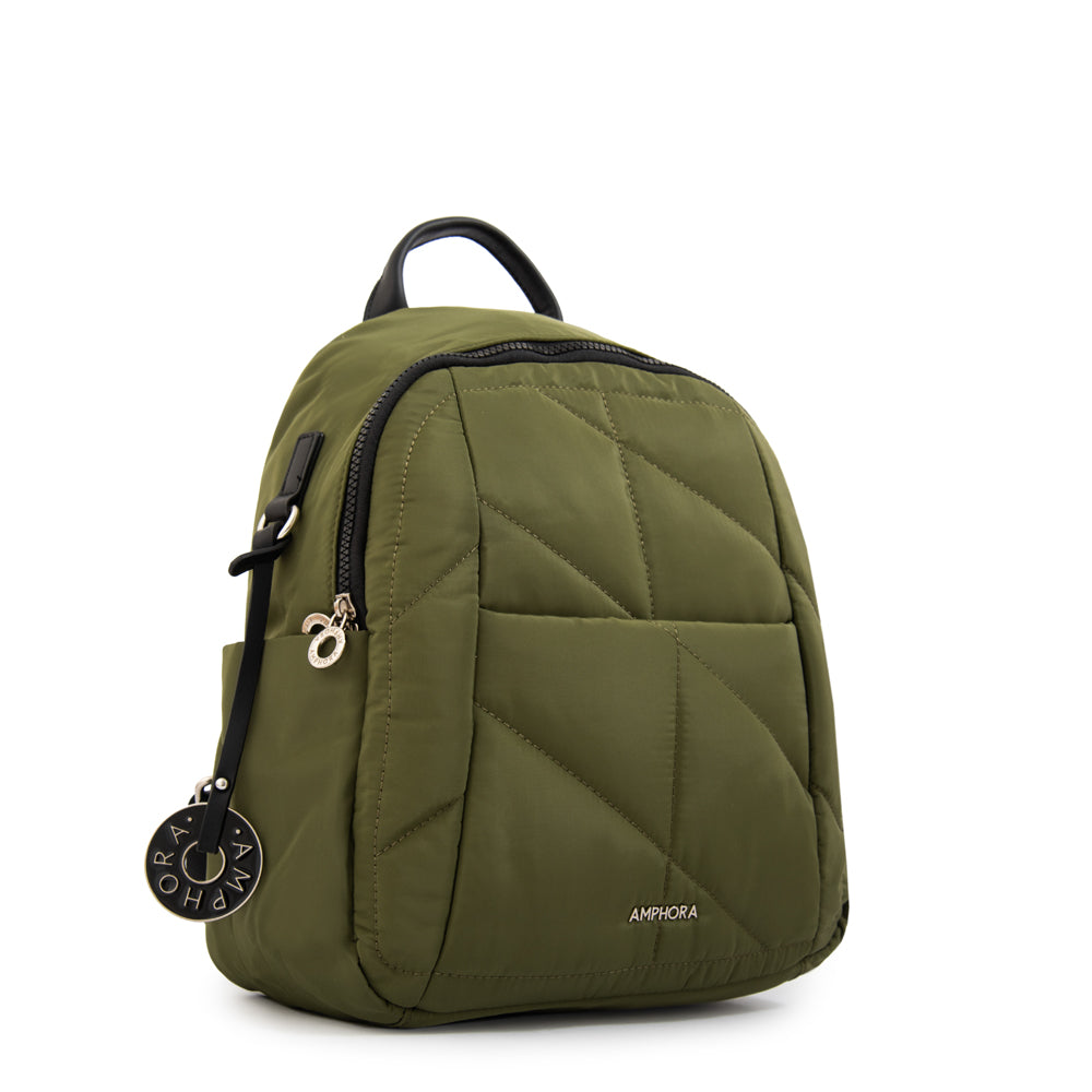 Mochila alexandra mediana verde oliva