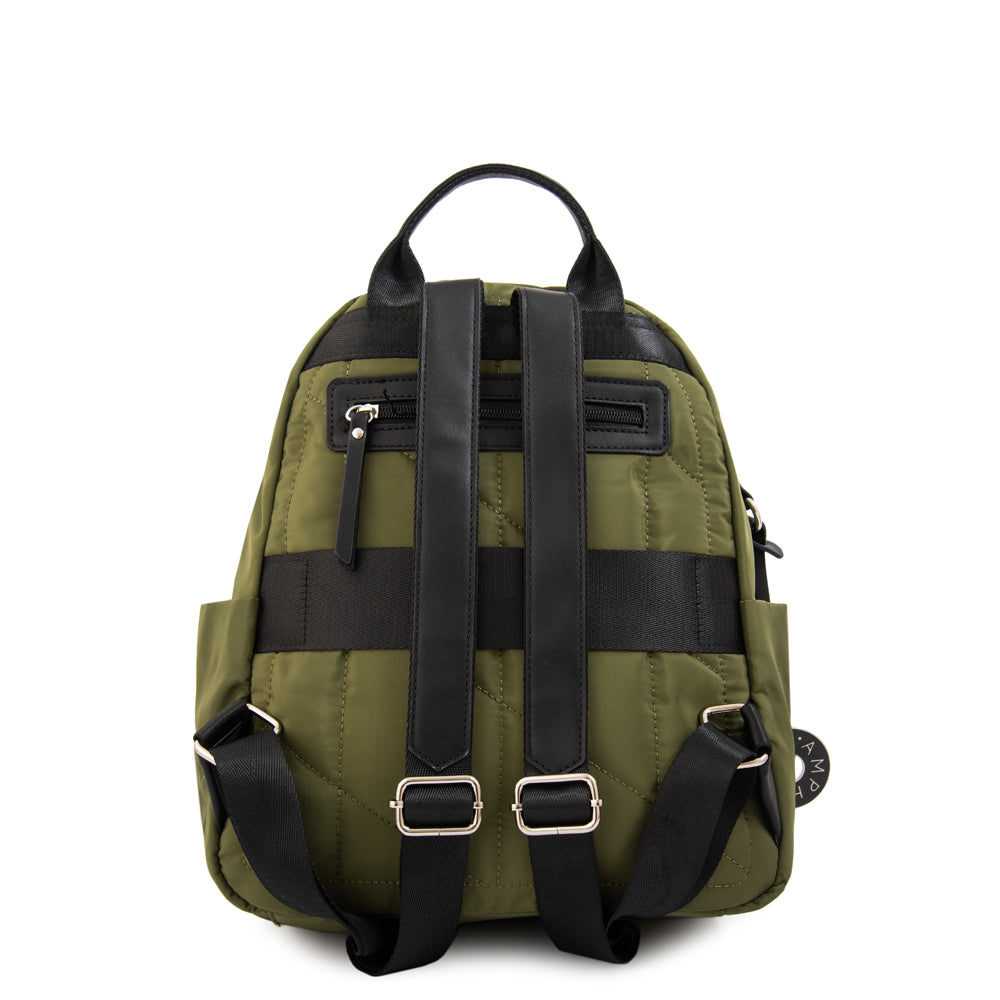 Mochila alexandra mediana verde oliva