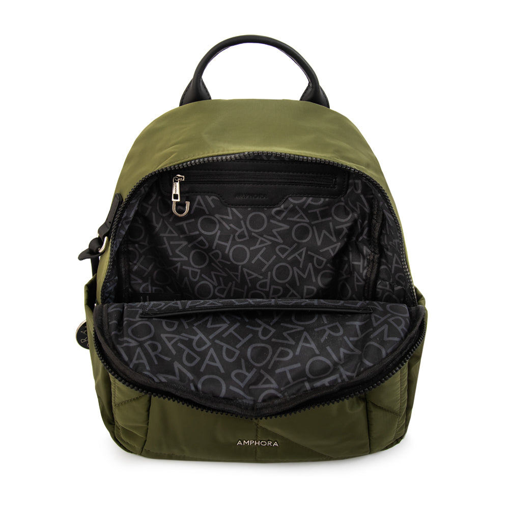 Mochila alexandra mediana verde oliva