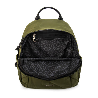 Mochila alexandra mediana verde oliva