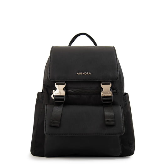 Mochila con tapa lois mediana negro