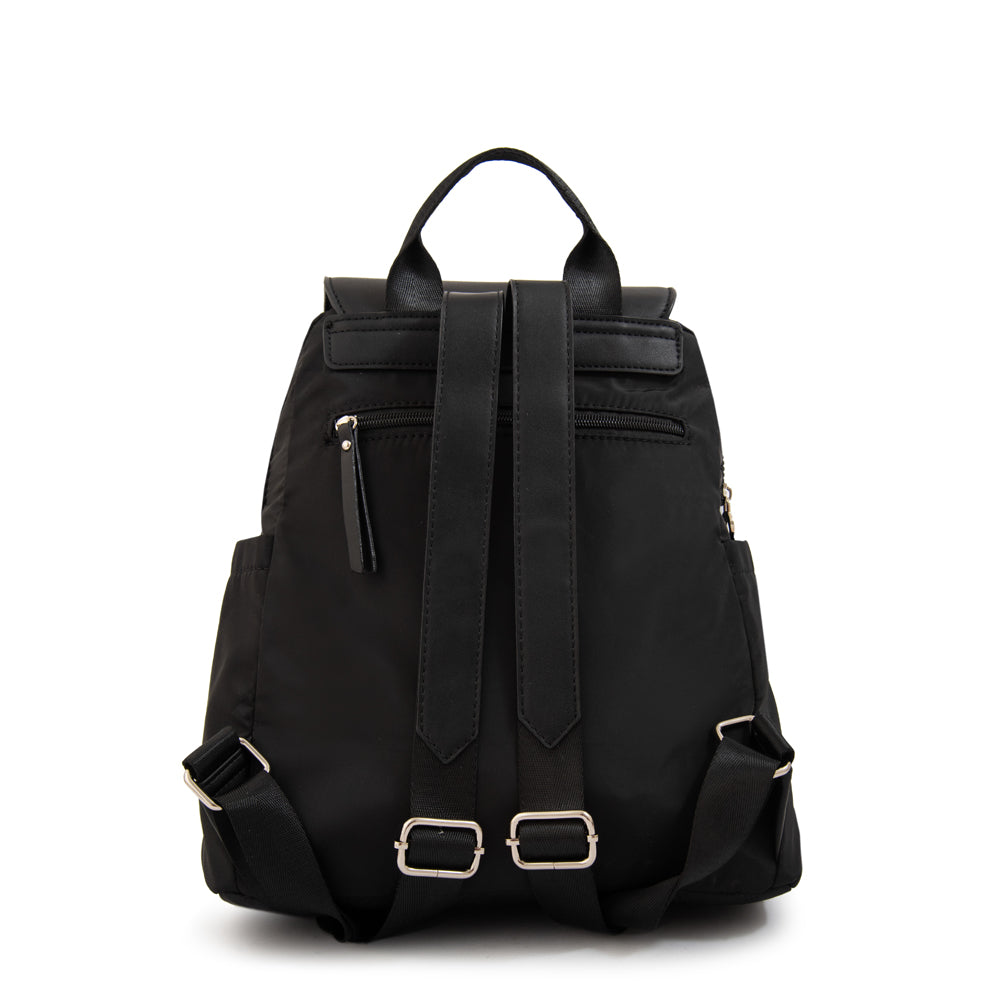 Mochila con tapa lois mediana negro