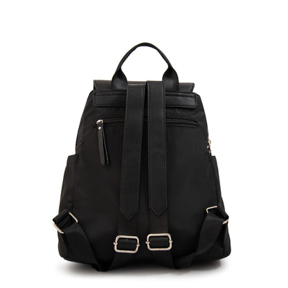 Mochila con tapa lois mediana negro