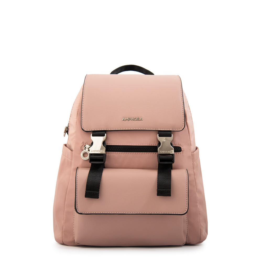 Mochila con tapa lois mediana rosa viejo