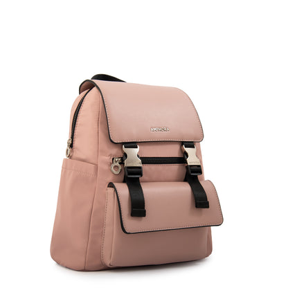 Mochila con tapa lois mediana rosa viejo